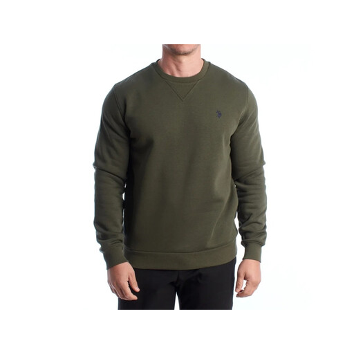 US POLO ASSN Men's Crew Neck Green Sweatshirt