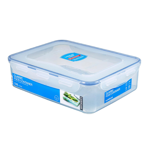 LocknLock Classic Rectangular Food Storage Container with Strainer, 3.9 L