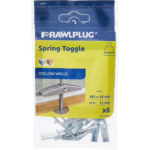 RAWLPLUG Spring Toggle M3 x 50mm