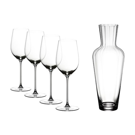 RIEDEL Veritas Riesling/Zinfandel Wine Glass & Mosel Decanter Gift Set