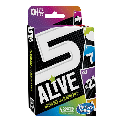 Hasbro 5 Alive Card Game - 2-6 Players, Ages 8 and Up