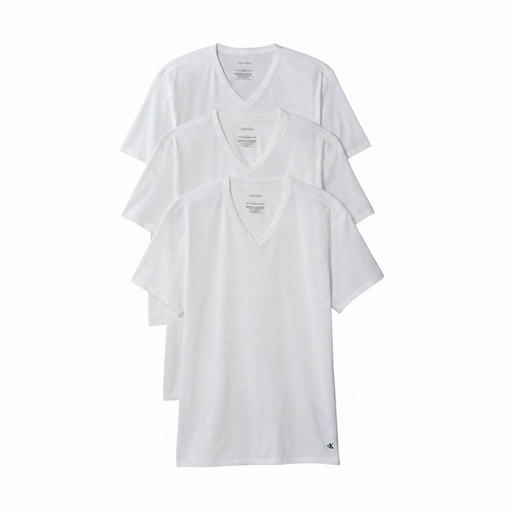 Calvin Klein Short-Sleeve V-Neck 3-Pack Wit
