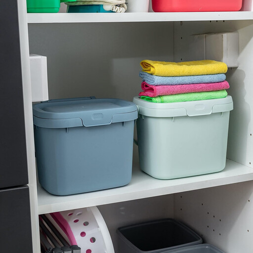 Addis Everyday Kitchen Food Waste Compost Caddy Bin, 4.5L - Air Blue