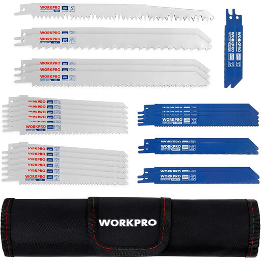 WORKPRO Saw Blade for Wood, Metal & Plastic, Set of 32 Pieces