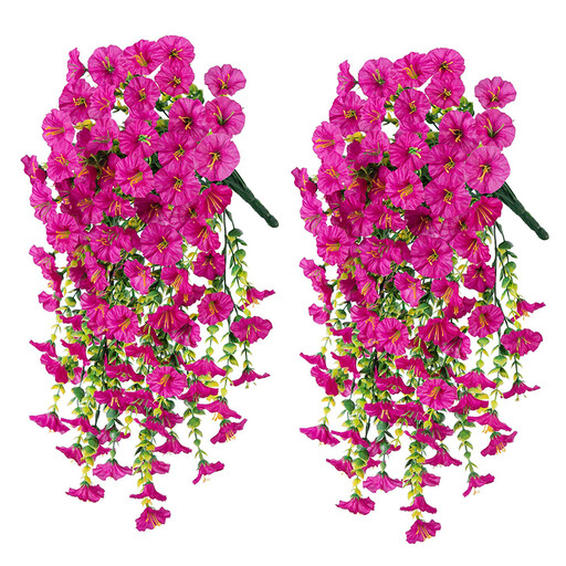 Artificial Hanging Morning Glories in Pink
