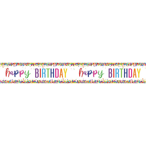Unique Party Confetti Birthday Foil Banner