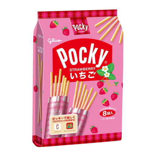 Glico Pocky Strawberry 8 Bags 93.6g