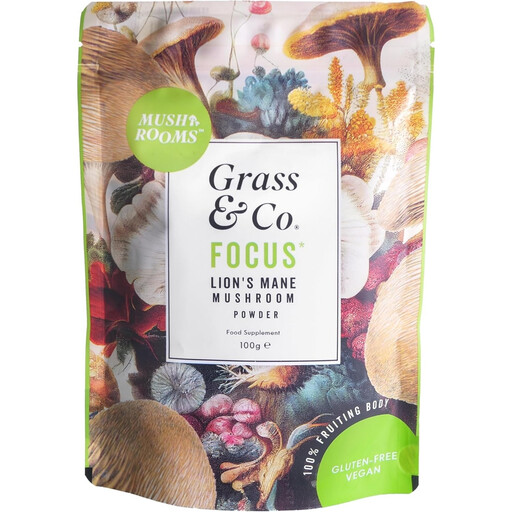 Grass & Co. Focus Lion's Mane Nootropic Powder 2000mg - 100g