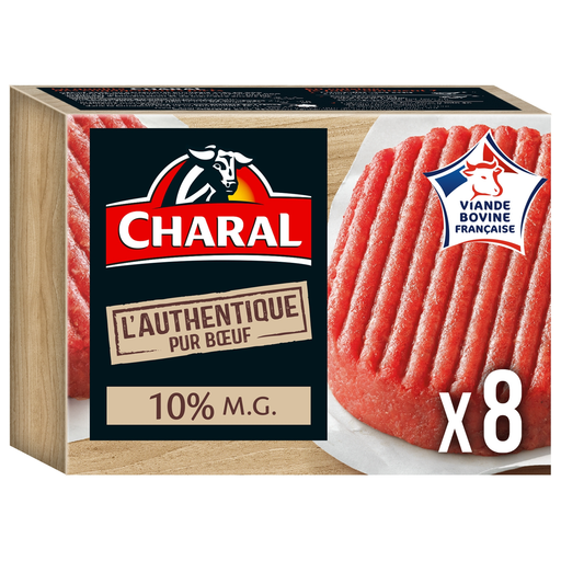 CHARAL Pure Beef Hamburger 10% Fat 8 pieces of 125g
