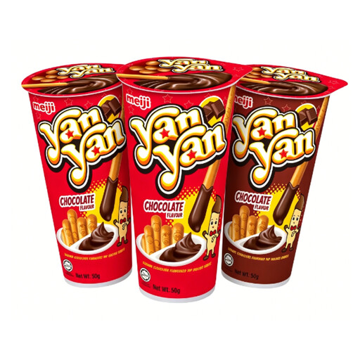 Meiji Yan Yan Biscuit Sticks with Chocolate Flavoured Dip 50g x 3pcs