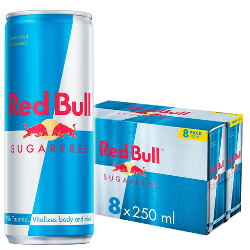 Red Bull Sugar Free, eight 250ml cans