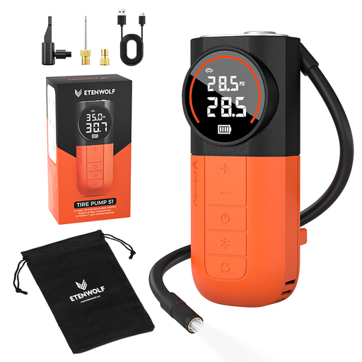 ETENWOLF S1 Air Compressor 5200mAh Portable Tire Inflator
