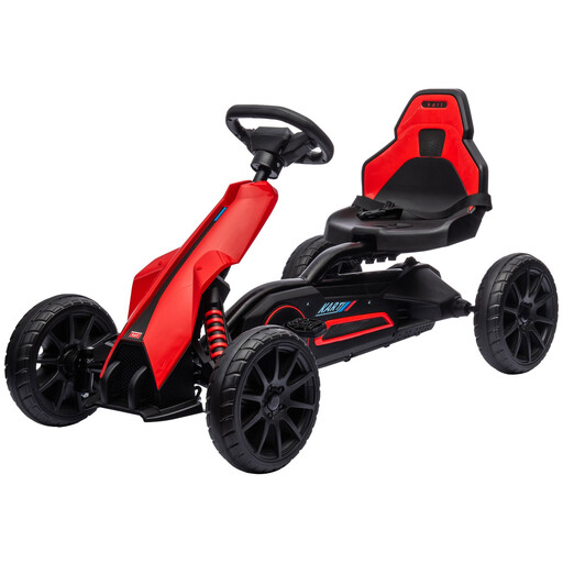 HOMCOM Pedal Go Kart in red and black