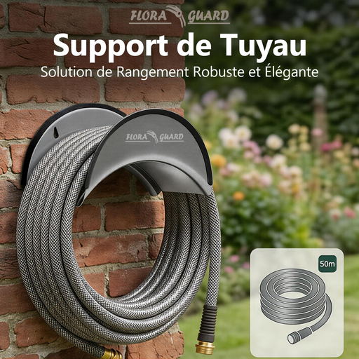 FLORA GUARD Wall-Mounted Garden Hose Holder