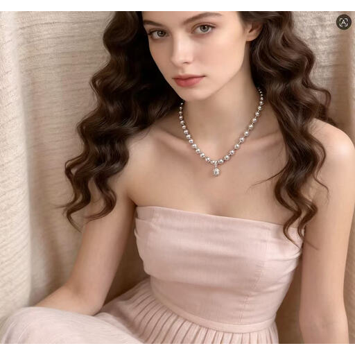VoxorAI XL25 Rose Gold Bubble Sugar Cube Necklace