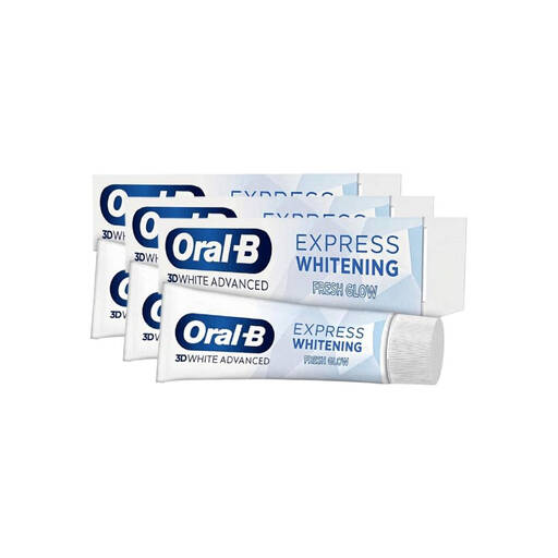 Oral-B 3D White Advanced Express Whitening Fresh Glow Toothpaste 75 ml - Pack of 3 (3 x 75ml = 3 tubes)