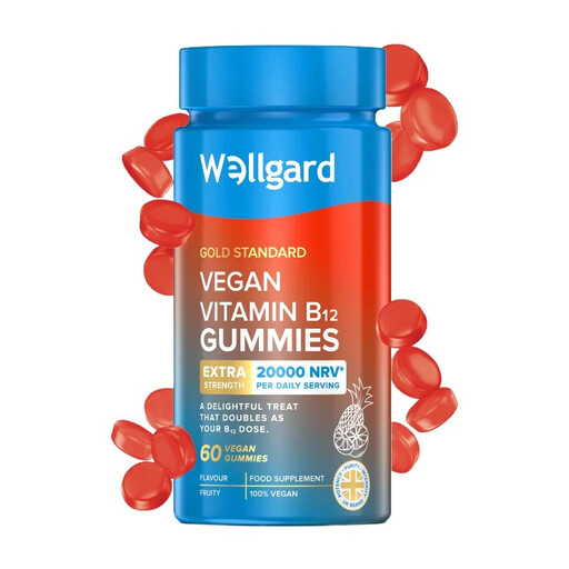 Wellgard Vitamin B12 Vegan Energy Support Gummies Fruity