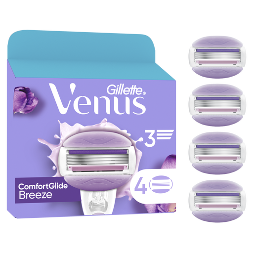 Gillette Venus ComfortGlide Breeze 女士刀片，4 件装
