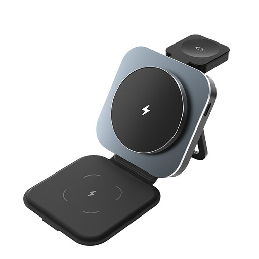 Rexsun T11 3 in 1 Foldable Magnetic Wireless Charger in Black