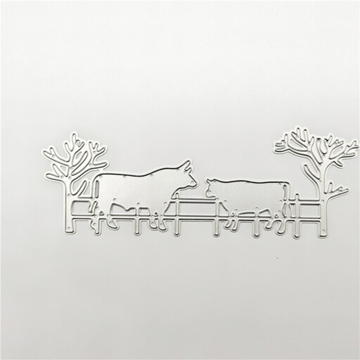Farm Cattle Metal Die Cuts for Card Making Cutting Dies Cut Stencils for DIY Scrapbooking Photo Album Decorative Paper Crafting Embossing Template