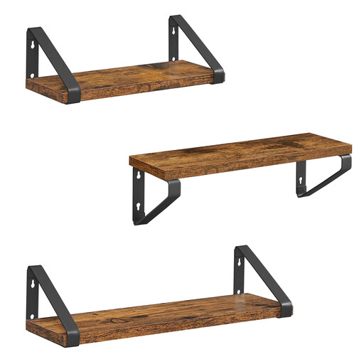 VASAGLE Set of 3 Floating Wall Shelves