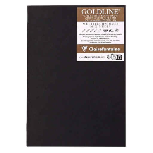 Carnet Piqué CLAIREFONTAINE GOLDLINE, Format A5, 140 g/m?