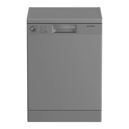 Indesit IN2FE13DT9SUK 60cm Freestanding Dishwasher – 13 Place Settings, Push&Go, Silver, E Rated