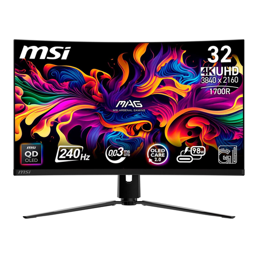 MSI MPG 321CURXDE 31.5 Zoll 4K (UHD) Curved QD-OLED 16:9 240 Hz Gaming Monitor
