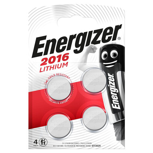 Energizer Lithium Coin Cell Battery, CR2016, 3V Electronics, 4-Pack