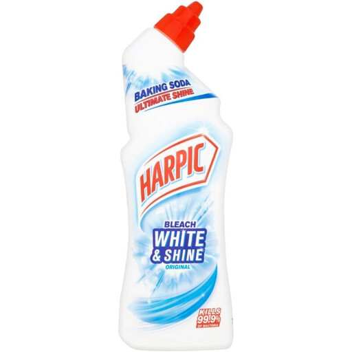 Harpic Toilet Cleaner Gel, Bleach White and Shine