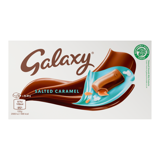 Galaxy Salted Caramel Milk Chocolate Sharing Block 135g