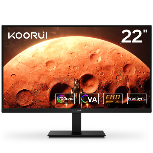 KOORUI E2212F 21.45 Inch FHD (1920 x 1080) VA 100Hz VGA HDMI Monitor