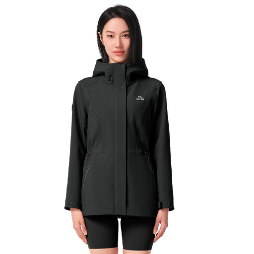 PELLIOT Outdoor Women's Windproof Waterproof Hiking Softshell Jacket zwart XL