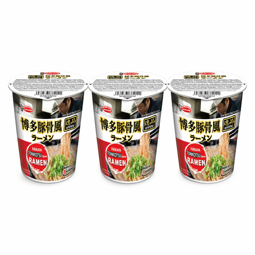 Acecook Ippin Instant Ramen Cup Hakata Tonkotsu Flavour 74g x 3