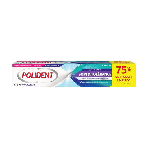 Crème Adhésive Polident Soin & Tolérance 0%