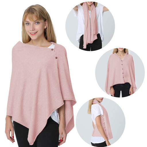 PULI Womens Shawl 44044pinkF