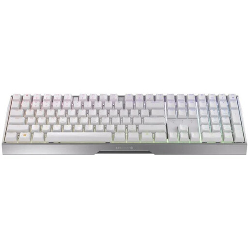 CHERRY MX 3.0S Wireless Gaming Keyboard, Aluminum Frame, MX2A Red Switches, Ultra-Fast 1ms Mode, RGB Backlight, White, German Layout