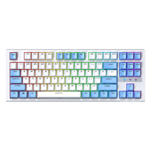 Siukie Wired Mechanical Keyboard, 87 Keys TKL Compact Gaming Keyboard