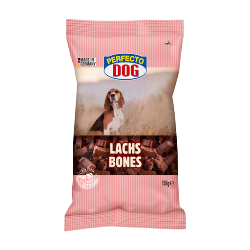 PERFECTO Dog Salmon Bones - 11 x 150g - Bone-Shaped Dog Treats with Salmon