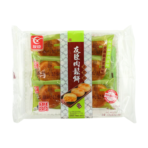 Youchen Biscuits Feuilletés au Filaments de Porc et à la Ciboule 208g