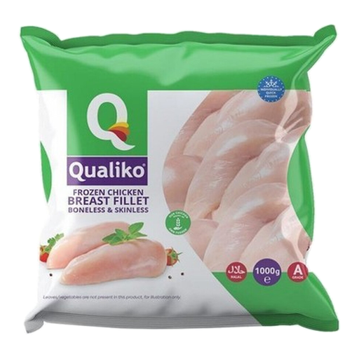 Qualiko Frozen Halal Chicken Breasts 1 kg