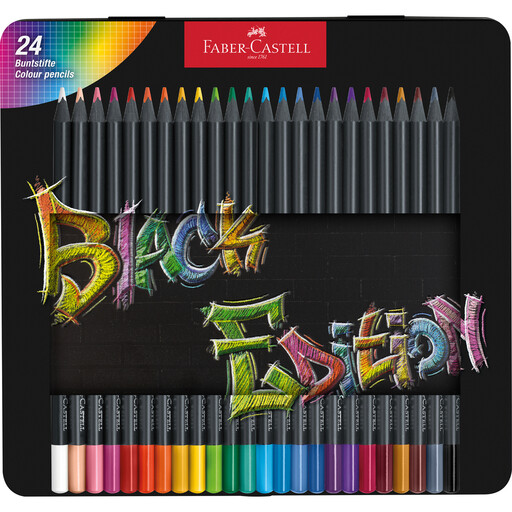 Faber-Castell Colour Pencils Black Edition Tin 24x