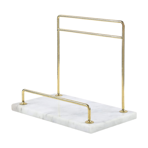 MyGift Modern Marble Cookbook Stand