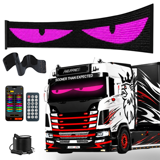 Affichage LED Flexible RGB pour Pare-brise
