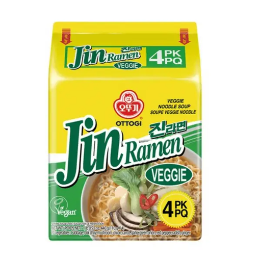 Ottogi Jin Ramen (Veggie) Multi Pack Of 4 440g