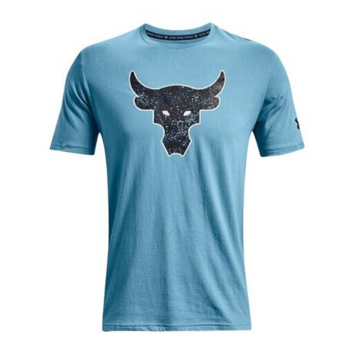 Under Armour Project Rock Payoff Graphic Men's Short Sleeve in Jasper Blue