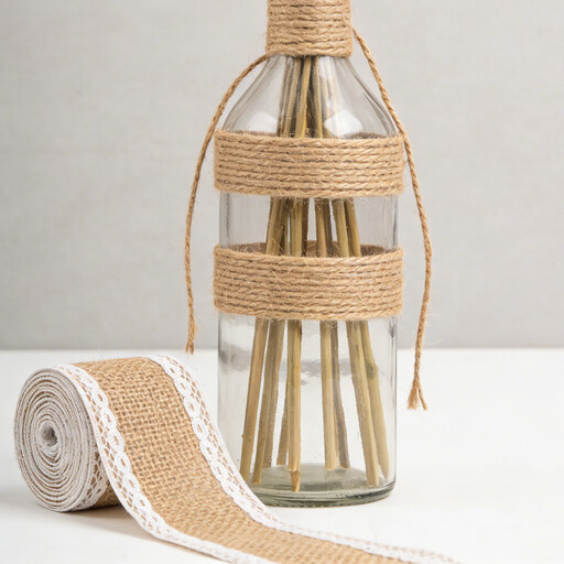 JU7CER 2-Piece Lace Trim Roll, 5 cm wide