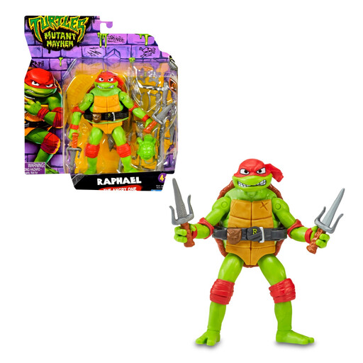 Figurine d’action articulée Tortues Ninja Raphael de 12 cm avec armes