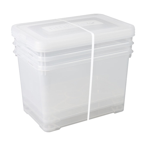 Curver Handy Storage Box - 3x65L - Transparent