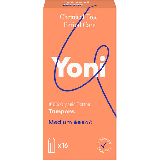 Yoni Organic Cotton Tampons (Medium)